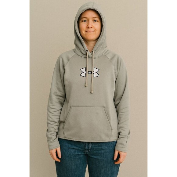 Under Armour  Women's Gray  Large Hooded Sweater - Picture 1 of 14